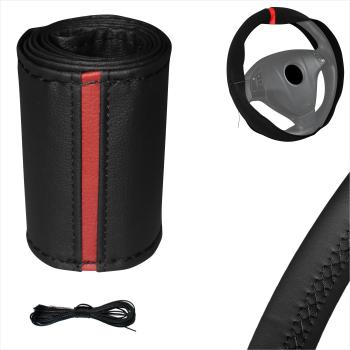 XLBG4 Xkeribom Leder Lenkradbezug zum Schnüren 37-38cm 12 Uhr Markierung mit Farbauswahl + STAFFELPREISE
